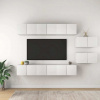 zahrada-XL TV skrinky 8 ks, biele, kompozitné drevo 3078727