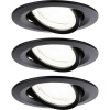 Paulmann 92457 Nova Coin LED vstavané svetlo sada 3 ks LED 2.8 W čierna (matná); 92457
