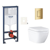 Siko Závěsný WC set do lehkých stěn / předstěnová montáž GROHE Euro Ceramic GRSEUSCGL0