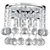 Searchlight Hanna 2Lt Wall Light - Chrome Metal & Clear Crystal