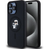 Karl Lagerfeld Liquid Silicone Karl and Choupette Magsafe iPhone 15 Pro Max Black KLHMP15XSCMKCRHK