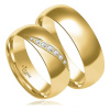 VIPgold Svadobné obrúčky O8470 - žlté zlato Dámska / Pánska / Pár: iba dámska obrúčka, Kamene: Lab. diamant