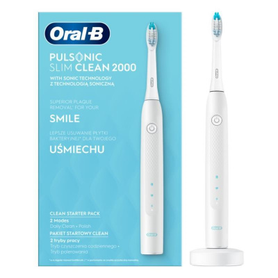 Oral-B Pulsonic Slim Clean 2000 White, Elektrická sonická zubná kefka (10PO010340)