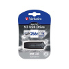 Verbatim USB flash disk, USB 3.0 (3.2 Gen 1), 256GB, V3, Store N Go, čierny, 49168, USB A, s výsuvným konektorom