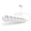 Predlžovací kábel CONNECT IT 230 V, 6 zásuviek, 5 m, s vypínačom (biely)