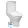Bruckner Bruckner, DARIO RIMLESS WC kombi misa s nádržkou, spodný/zadný odpad, biela, 201.431.4