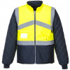 PORTWEST HI-VIS S769 / Obojstranná reflexná bunda - HV žltá/námorná modrá 4XL