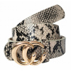Opasok - CC Belt Snake Kožený béžový pás - Unisex Product (Bronzový hnedý kožený pás pre nohavice Betlewski)