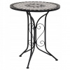 Záhradný stôl, stolík - Vidaxl Mosaic Table Bistro, Gray, 61 cm, pleť (Vidaxl Mosaic Table Bistro, Gray, 61 cm, pleť)