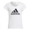adidas Girls Essentials Linear T-Shirt Wht/Blk BOS 13 Years