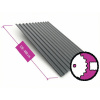 Vlnitý plech PRECIT S18 RAL7016 0,4 mm šírka 88,3 cm, dĺžka na prianie 120-600 cm
