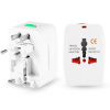 Interlook AD-T202 | Multifunkčný cestovný adaptér, sieťový adaptér s nabíjačkou s dvoma USB portami | EÚ/USA/CN/UK/AUS