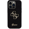 Guess iPhone 15 PRO Glitter Script Big 4G čierne