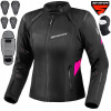 Dámska motocyklová bunda SHIMA RUSH 2.0 LADY PINK čierna ružová DARČEKY