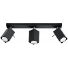 Sollux Lighting Merida stropné svietidlo 3x40 W čierna SL.0101