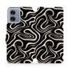 Flipové pouzdro Mobiwear - Motorola Moto G54 5G / Moto G54 5G Power Edition - VA63S Vlnky a linky (Knížkové flip pouzdro, obal, kryt na mobil Motorola Moto G54 5G / Moto G54 5G Power Edition - VA63S V