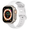 AppleMix Remienok pre Apple Watch Ultra 49 mm / 45 mm / 44 mm / 42 mm - s vrúbkovaním / bodkami - silikónový - biely
