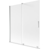 Mexen Velar dvojkrídlová vaňová zástena posuvná 150 x 150 cm, matná, chróm - 896-150-000-31-01