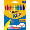 Bic Plastové voskovky odolné voči lámaniu 12ks
