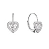 Strieborné náušnice srdiečka 11715.1