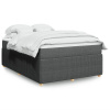 Boxspring posteľ s matracom tmavosivá 160x200 cm látka-ForU-3285582