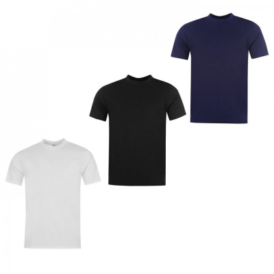 Donnay 3 Pack T Shirts Mens White/Blck/Navy 4XL