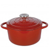 Litinový hrnec kulatý Provence 20 cm červený - Küchenprofi (Litinový Hrnec na pečení Provence kulatý 20 cm červený - Küchenprofi)