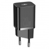 Nabíjačka do siete Baseus Super Si Quick Charger, 20W + USB-C/Lightning kábel 1m (TZCCSUP-B01) čierna