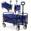 Záhradný transportný plážový vozík skladací modrý 48x90 cm MultiGarden