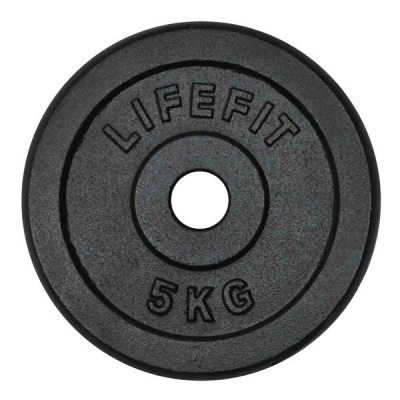 Kotúč LIFEFIT 5kg, kovový, pre 30mm tyč