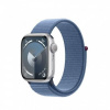 APPLE Watch Series 9 GPS 41mm Silver Aluminium Case with Winter Blue Sport Loop mr923qc/a