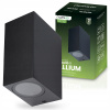 Záhradné nástenné svietidlo Lumiled čierne GU10 12 W