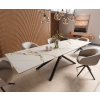 Jedálenský stôl Edge 300x100 keramický Calacatta Luxe bielo-zlato-šedý