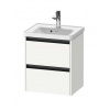 Duravit Ketho.2 Umývadlová skrinka, 55x48x38 cm, 2 zásuvky, matná biela K25280018180000