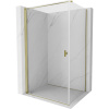 Mexen Mist-B, 1-krídlový výklopný sprchový kút 80 x 95 cm, číre sklo, zlatý lesklý profil, 8A2T-080-095-50-00