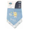 Detský mušelínový podbradník Canpol Babies - Bonjour Paris, modrý, 2 ks