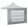 Cattara 13345 Bočnica s oknami pre párty stan Waterproof, sivá, 2 x 3 m