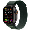 Apple Watch Ultra 2 49mm Černý titan s tmavě zeleným alpským tahem - L