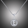 GRACE Silver Jewellery Stříbrný řetízek s přívěskem ve tvaru písmena E - stříbro 925/1000 NH-28-BSP001/E Stříbrná 45 cm E