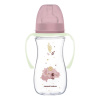 Canpol babies Antikoliková lahev EasyStart so svietiacimi úchytmi SLEEPY KOALA 300ml růžová