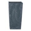 Plastový kvetináč s vložkou Urbi Square Beton Effect Antracit 32,5 x 32,5 x 61 cm PROSPERPLAST