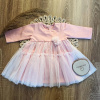 Mamatti Dievčenské šaty s tylovou sukničkou - Marhuľová Veľkosť: 86