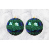 Vianočná guľa zdobená / vianočná guľa 8,5 cm 2 ks