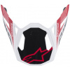 ALPINESTARS šilt pre prilby SUPERTECH S-M8 TRIPLE červená/čierna/biela lesklá