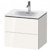 Duravit L-Cube - Umývadlová skrinka 55x62x48 cm, 2 zásuvky, lesklá biela LC630502222