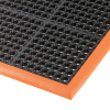 Čierno-oranžová extra odolná olejovzdorná rohož Safety Stance 100% nitril - dĺžka 66 cm, šírka 102 cm, výška 2,2 cm