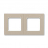 ABB LEVIT Rámeček 3901H-A05020 18 dvojnásobný, pro vodorovnou i svislou montáž, macchiato/bílá