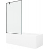 Mexen Cubik obdĺžniková vaňa 160 x 70 cm s plášťom a 1 krídlovou zástenou 100 cm, čierny vzor - 550316070X9510007070