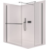 CERANO Sprchová zástena Walk-in Onyx TL/P + držiak čierna mat, transparent sklo 120x50