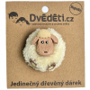Dvěděti Drevený magnet s veľkou bambulou Ovečka